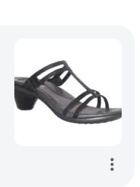 Naot Loop Black Strappy Comfort Slide Heel